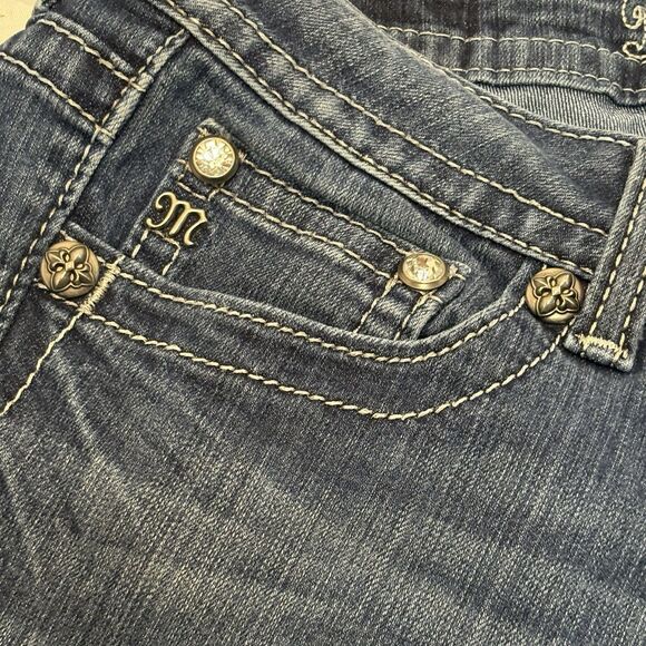 Miss Me Jeans JP5489B2 Boot Cut Distressed Size 29 Color DK131 Y2K Embroidered - Picture 11 of 12